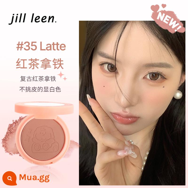 Bột thịt JILL LEEN má hồng đào bột ngọc trai với đèn flash mờ kem chống thấm nước cam làm sáng tông màu da mặt trời đỏ nữ - Trà đen latte 35#