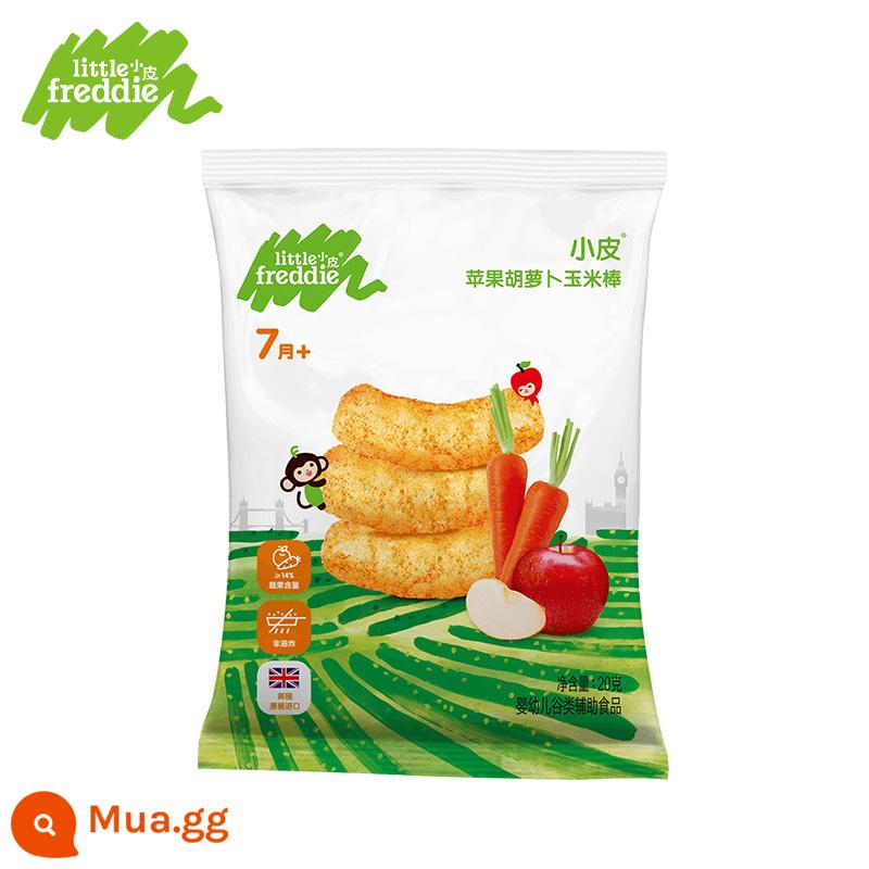 [Giảm 20% cho 4 món bất kỳ] Snack Xiaopi, trái cây xay nhuyễn tùy chọn, không thêm muối, đường, mận khô, bánh gạo mọc răng, bánh quy, bánh phồng - [Tháng 7+] Táo Cà rốt ngô nguyên lõi 20g