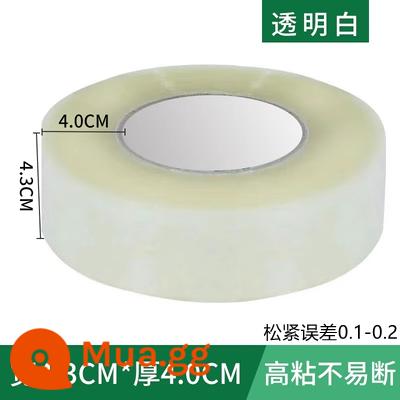 Băng thông minh trong suốt bao bì đóng gói băng keo lớn cuộn lớn taobao băng băng keo cao su - Rộng 4,3 * dày 4,0 420 kiểu trong suốt màu trắng