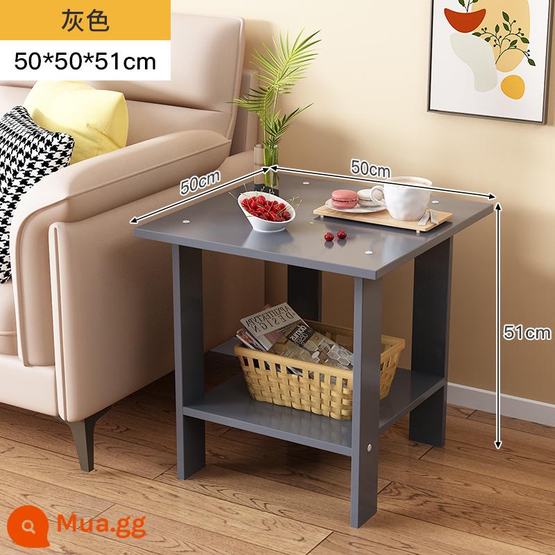 Bàn nhỏ, sofa, bàn cà phê căn hộ nhỏ cho phòng khách, nhà cho thuê, kệ đầu giường, bàn trà đơn giản Bắc Âu - 50*50*51 xám nhạt sang trọng [[gửi góc chống va đập]