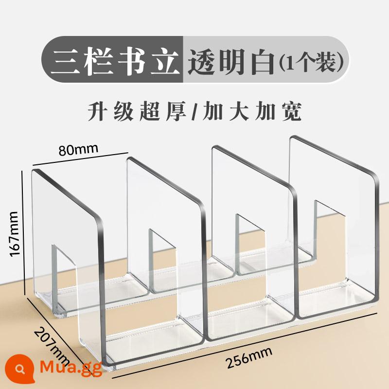 Giá đỡ sách đọc sách giá kẹp sách thiết bị bảng giá sách máy tính để bàn cố định sách lưu trữ bộ chia hiện vật bàn đứng bàn bàn lưu trữ sinh viên với kệ acrylic trong suốt giá treo sách thiết bị kẹp sách - [Đã nâng cấp thêm dày/tăng chiều cao và mở rộng] ba cột - trong suốt - 1 cột