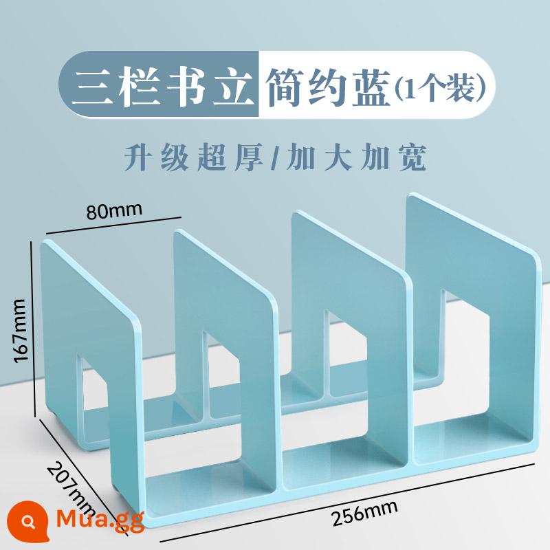 Giá đỡ sách đọc sách giá kẹp sách thiết bị bảng giá sách máy tính để bàn cố định sách lưu trữ bộ chia hiện vật bàn đứng bàn bàn lưu trữ sinh viên với kệ acrylic trong suốt giá treo sách thiết bị kẹp sách - [Nâng cấp thêm dày/nâng cao và mở rộng] Ba cột - xanh - 1 cột