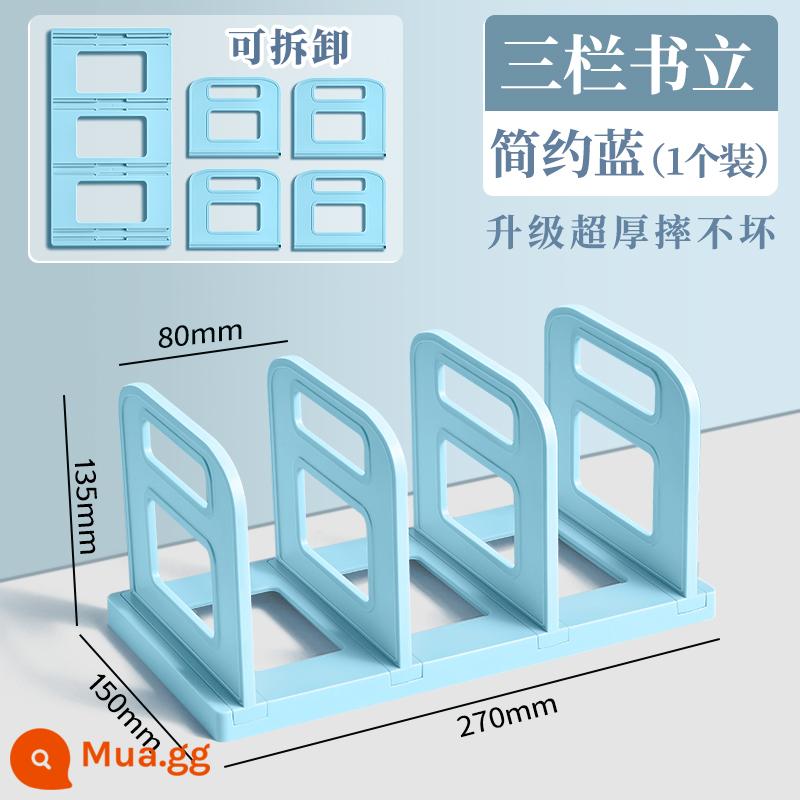 Giá đỡ sách đọc sách giá kẹp sách thiết bị bảng giá sách máy tính để bàn cố định sách lưu trữ bộ chia hiện vật bàn đứng bàn bàn lưu trữ sinh viên với kệ acrylic trong suốt giá treo sách thiết bị kẹp sách - [Chất liệu - nâng cấp chức năng kép/có thể tháo rời cực dày] Ba cột - xanh - 1 cột