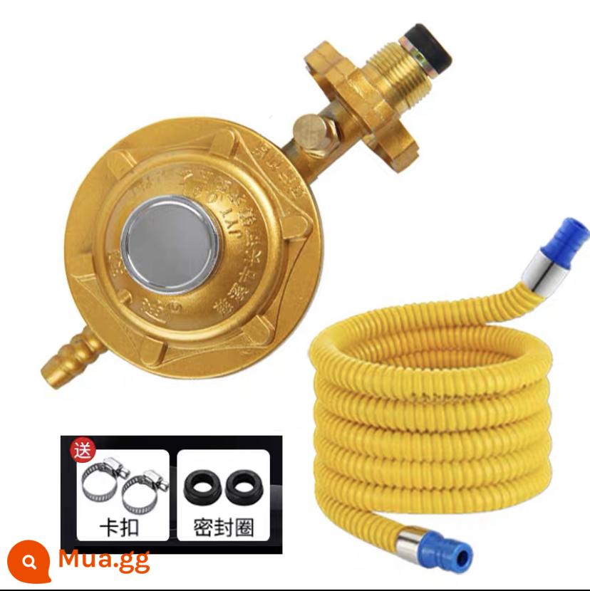 Hộ gia đình tiêu chuẩn quốc gia 0.6 khí hóa lỏng chống cháy nổ van giảm áp chai gas tự khóa van áp suất thấp máy nước nóng gas van áp suất không đổi - Tự khóa rò rỉ khí 0,6 (không có đồng hồ đo) + Ống dẫn khí chống cháy nổ 1 mét