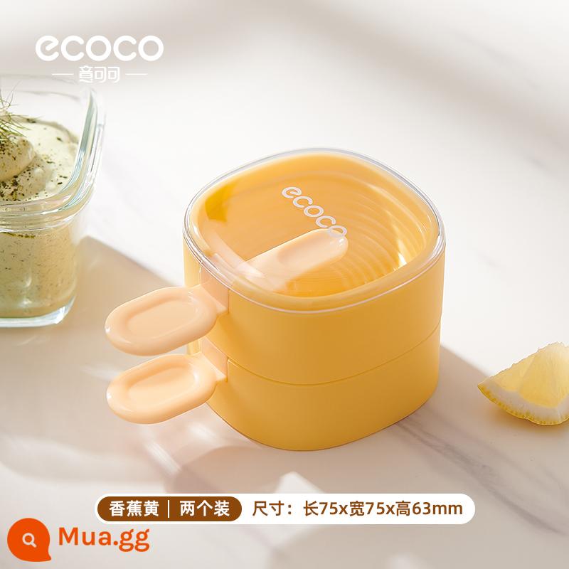 Khuôn làm kem tại nhà popsicle popsicle kem sorbet ice cube cheese stick silicone cấp thực phẩm hạt mài tự chế - Mô hình kết cấu-chuối màu vàng-hai lớp