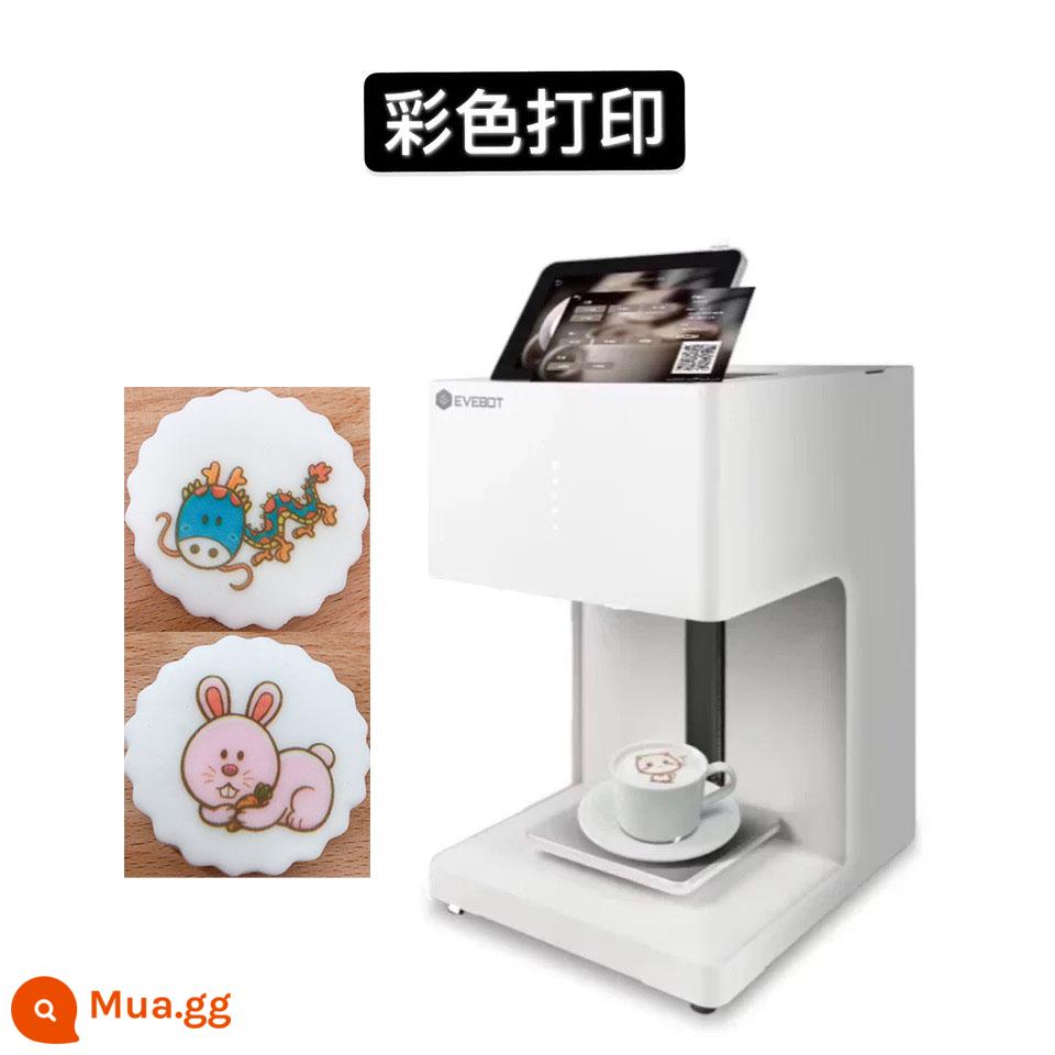 EVEBOT độ chính xác cao 3D cà phê hoa máy macaron trà sữa khách sạn miệng vải caramel thực phẩm máy in - In màu trắng AllEB-FC đi kèm với phần mềm và hộp mực