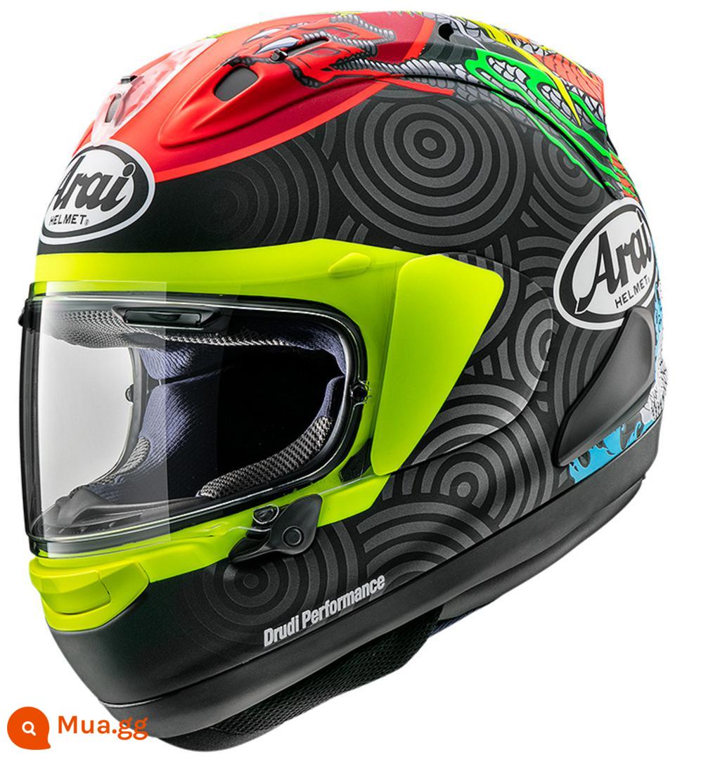 ARAI RX-7X Dongyinglong Đảo Duhanman TT với dao bảo vệ Haydn lợn rừng mắt to theo dõi mũ bảo hiểm đầy đủ đi xe - TATSUKI titan màu đen