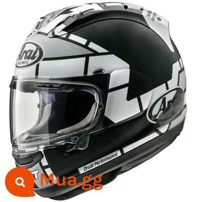 ARAI RX-7X Dongyinglong Đảo Duhanman TT với dao bảo vệ Haydn lợn rừng mắt to theo dõi mũ bảo hiểm đầy đủ đi xe - Lợn rừng đen trắng GP3