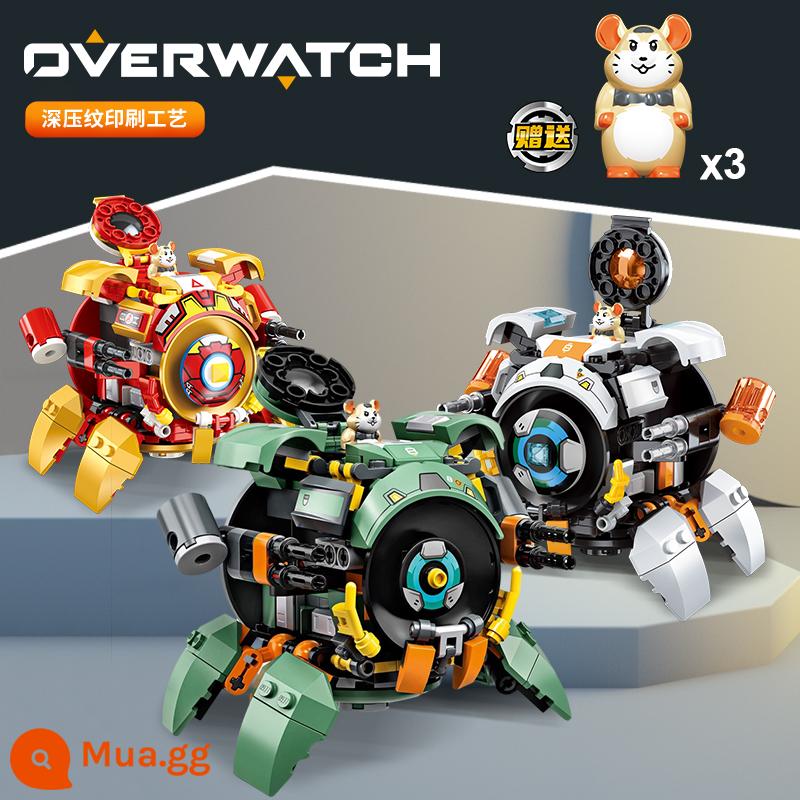 Tương thích với các khối xây dựng LEGO phá hủy bóng biến hình người sắt robot sinh nhật trẻ em - Bóng Wreath (Trắng + Vàng + Xanh) do SF Express vận chuyển