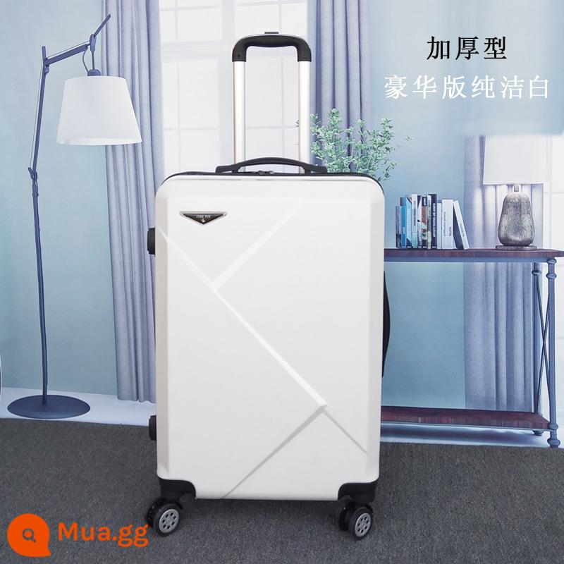 Xu hướng thời trang lưới đỏ mật khẩu du lịch xe đẩy vali nhẹ nam và nữ 20 trẻ em 22 học sinh Bánh xe phổ thông 24 inch - Mẫu sang trọng màu trắng tinh khiết