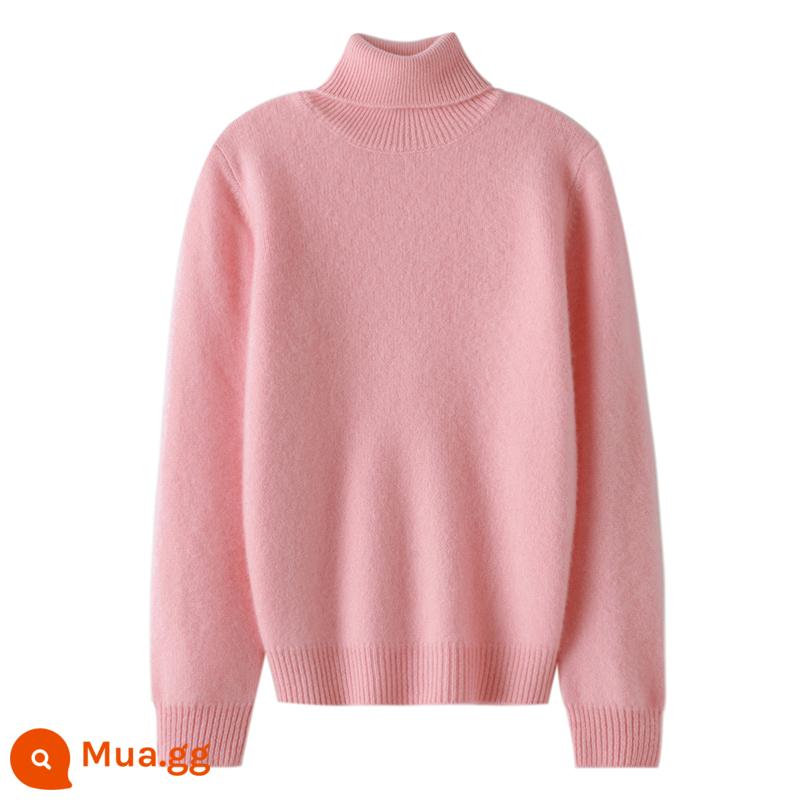 Ordos trẻ em áo len cashmere nửa cao cổ bé gái áo thun áo len bé trai đáy áo len bé cardigan dày - Làm dày gấp đôi ----- bột bình minh ve áo cao