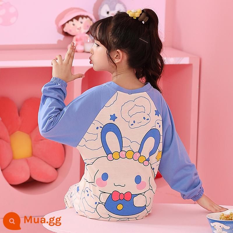 Đồ ngủ trẻ em, bộ đồ dài tay cotton nguyên chất xuân thu cho bé trai, phim hoạt hình bé trai và bé vừa và lớn, quần áo mặc ở nhà mỏng mùa hè - Áo khoác dài tay YR1104#Yugui Dog