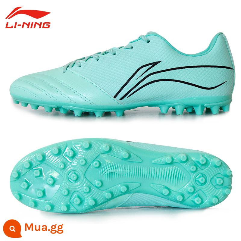 Giày đá bóng Li Ning nam người lớn trẻ em học sinh tiểu học sắt 2MG móng tay ngắn TF gãy móng tay đào tạo chuyên nghiệp thi đấu - [MG Móng Tay Ngắn Hấp Thụ Sốc Và Phục Hồi] Ice Green