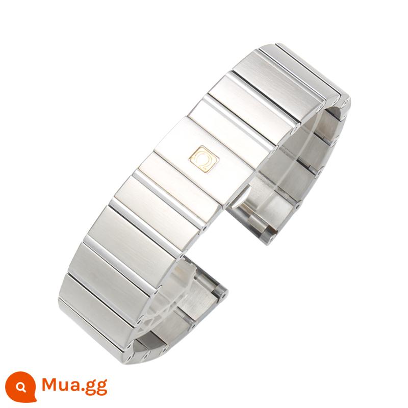 Dòng Double Eagle dây đeo bằng thép 968-981-982 Omega Double Eagle chòm sao nam và nữ dây đeo thép chắc chắn 23mm - bạc