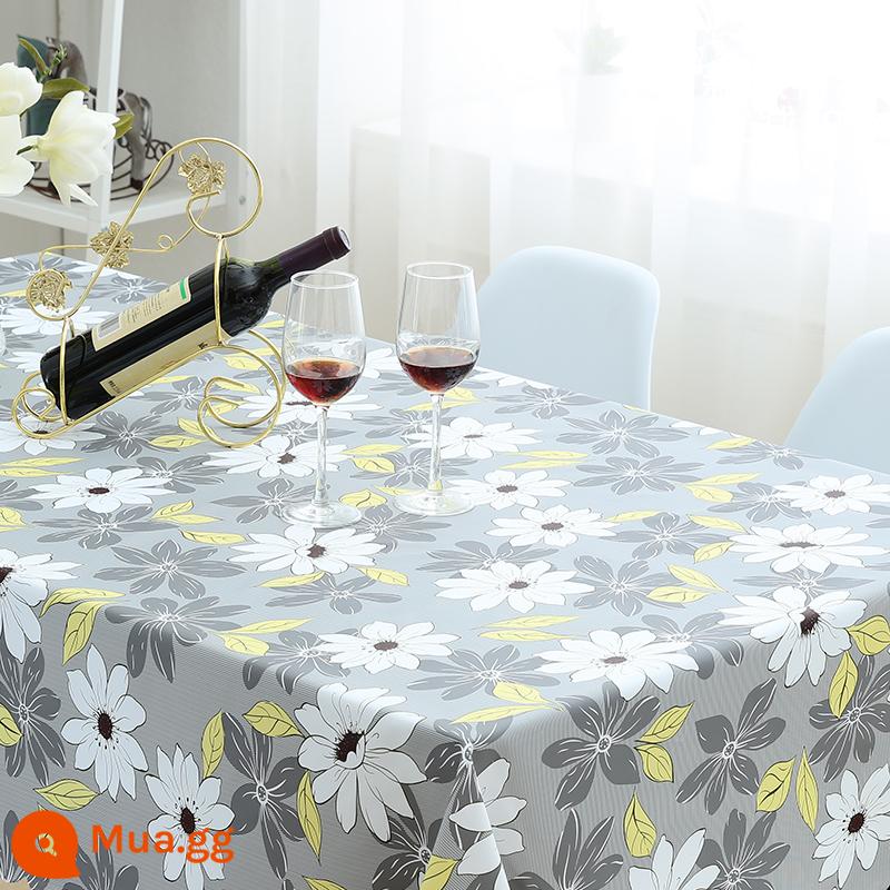 TableCloth Waterproof Oil and Waste Camer Team Sinh viên INS NORDIC Bàn đệm Net Red hình chữ nhật nhỏ mỹ phẩm nhỏ - Họa tiết hoa đậm [không thấm nước, không cần giặt]