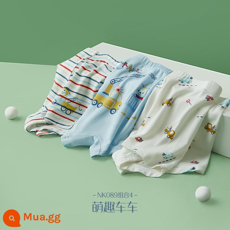 Đậu Đỏ Bé Trai Phương Thức Quần Lót Bé Trai Lớn Quần Lót Boxer Trẻ Em Cotton Nguyên Chất Đáy Đáy Quần Mỏng Thiếu Niên Quần Lót Boxer Mùa Hè - Mengqu Cheche [94% Mo + 6% Amoniac] mịn và đàn hồi