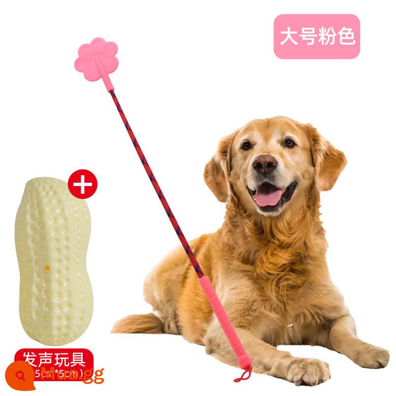 Dog hit dog stick thiết bị huấn luyện chó pet love beat roi huấn luyện dog stick dog hit stick training dog stick training đồ dùng cho chó - Màu Hồng Lớn + Đồ Chơi Âm Thanh