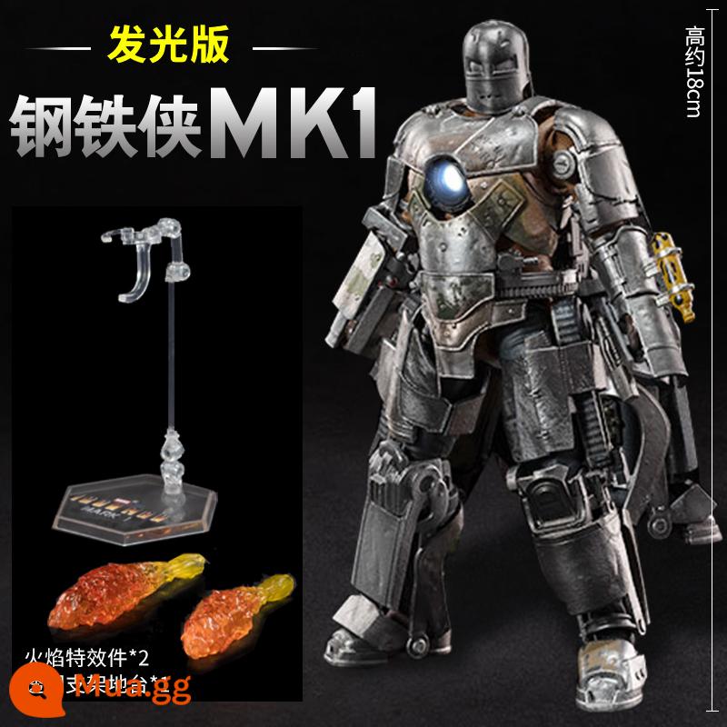 Chính hãng Marvel Zhongdong 10th Anniversary Limited mk85 Người Sắt Mô Hình Di Động Người Nhện Vật Trang Trí Đồ Chơi Mô Hình - [Phiên bản chiếu sáng] MK1