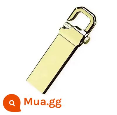 Ổ đĩa flash tốc độ cao dung lượng lớn đa năng 16G/32G/64G/128G máy tính bảng đa năng văn phòng bằng kim loại gắn trên xe hơi - móc khóa vàng