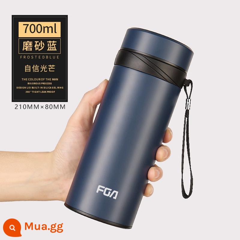 Cốc cách nhiệt Fuguang nam dung tích lớn 1000ml cốc nước inox cao cấp di động pha trà trên ô tô tách trà cốc - 700ml mực xanh [khắc miễn phí]