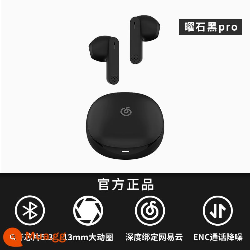 Tai nghe Bluetooth NetEase Newbuds Bluetooth không dây in-ear thể thao giảm tiếng ồn thích hợp cho Huawei Apple chế độ chờ siêu dài - Phiên bản chuyên nghiệp Obsidian Black [Giảm tiếng ồn cuộc gọi ENC + Bluetooth 5.3 + ràng buộc NetEase Cloud Music]