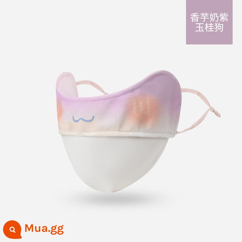 Mặt nạ ấm áp nữ mùa thu và mùa đông dễ thương hai lớp nhung đỏ mặt nạ gradient mặt nạ lạnh mặt nạ cotton chống gió - Sữa Khoai Môn Tím-Đỏ Hồng