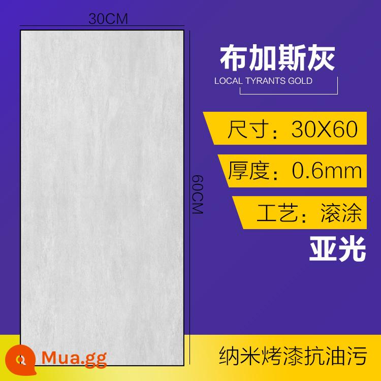 Tích hợp trần nhà bằng nhôm gusset 300x600 Balcony nhà bếp màu xám nguyên chất - 30*60/xám bugas/dày 0,6