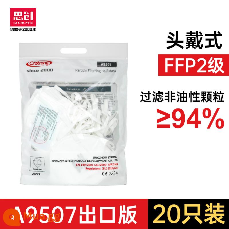 Mặt nạ chìm Kn95 Bụi -Proof, Air -breathability Anti -ple - Trắng [Gói xuất khẩu cấp FFP2] A9507 gói thân thiện với môi trường 20 miếng