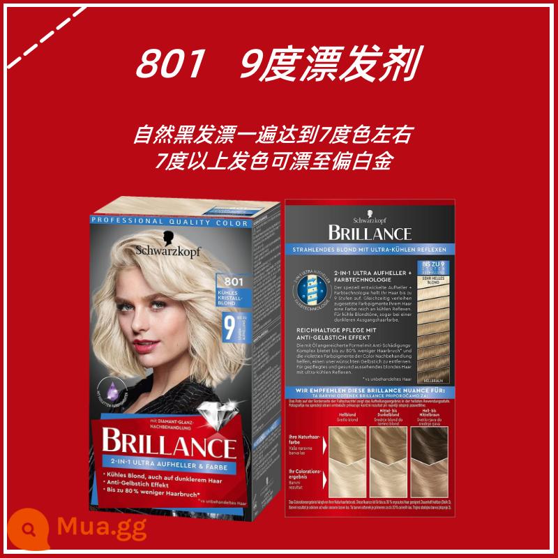 Thuốc nhuộm tóc Schwarzkopf của Đức phantom nữ màu trà đen 880 Mera đỏ 842 đỏ tím rượu đỏ 891 - Thuốc tẩy tóc 9 độ (màu mới)