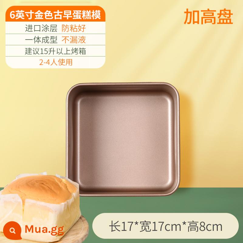 Khuôn Làm Bánh Voan Hộ Gia Đình Bộ Mousse Sống Đáy Lò Nướng Công Cụ Mài Mòn 468 6/8 Phôi 4 Inch - [Cổ] Khuôn bánh 6 inch (đế cố định)