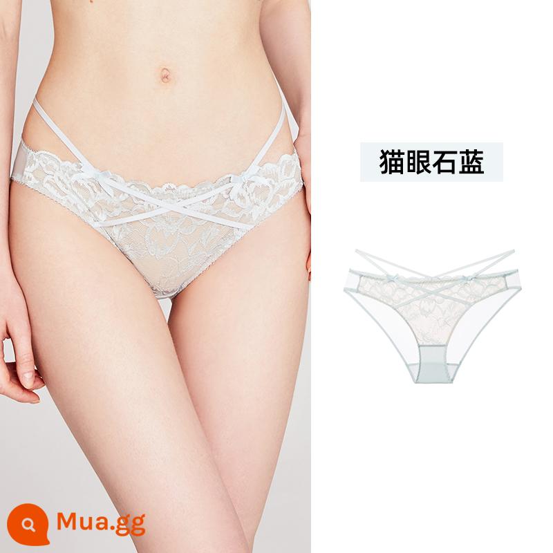 3 miếng 98 nhân dân tệ quần lót lưng thấp gợi cảm cotton nguyên chất kháng khuẩn quần sịp ren đáy quần rỗng Pháp quan điểm nhầm lẫn tình dục - màu xanh ngọc lam