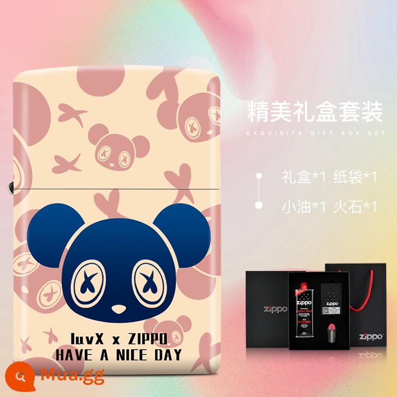 Zippo Light Qiku Bear Bear American Bản gốc nhập khẩu chính thức chính thức Zip để tặng quà cho con trai - Qiku Bear A (bộ hộp quà) tặng ngẫu nhiên một con búp bê cùng kiểu dáng