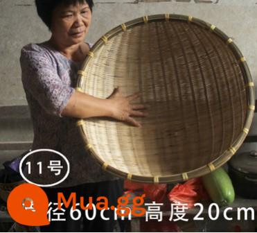 Bamboo Cooker Dustpan, rổ tre, rây tre, trang trại, giỏ tre, rổ vách tre rửa rau, sấy khô và trang trí nhà - Tre xanh tròn 55cm