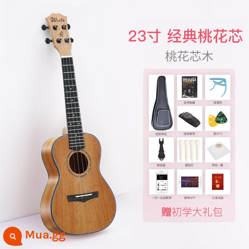 Weber Đàn Ukulele Người Mới Bắt Đầu Bé Trai Và Bé Gái Người Mới Bắt Đầu Người Mới Bắt Đầu Đàn Ukulele Trẻ Em Đàn Guitar Nhỏ Soái Hạm Store Nhạc Cụ - Lõi gỗ gụ cổ điển 23 inch [mới có tại cửa hàng] đóng bìa năm sợi