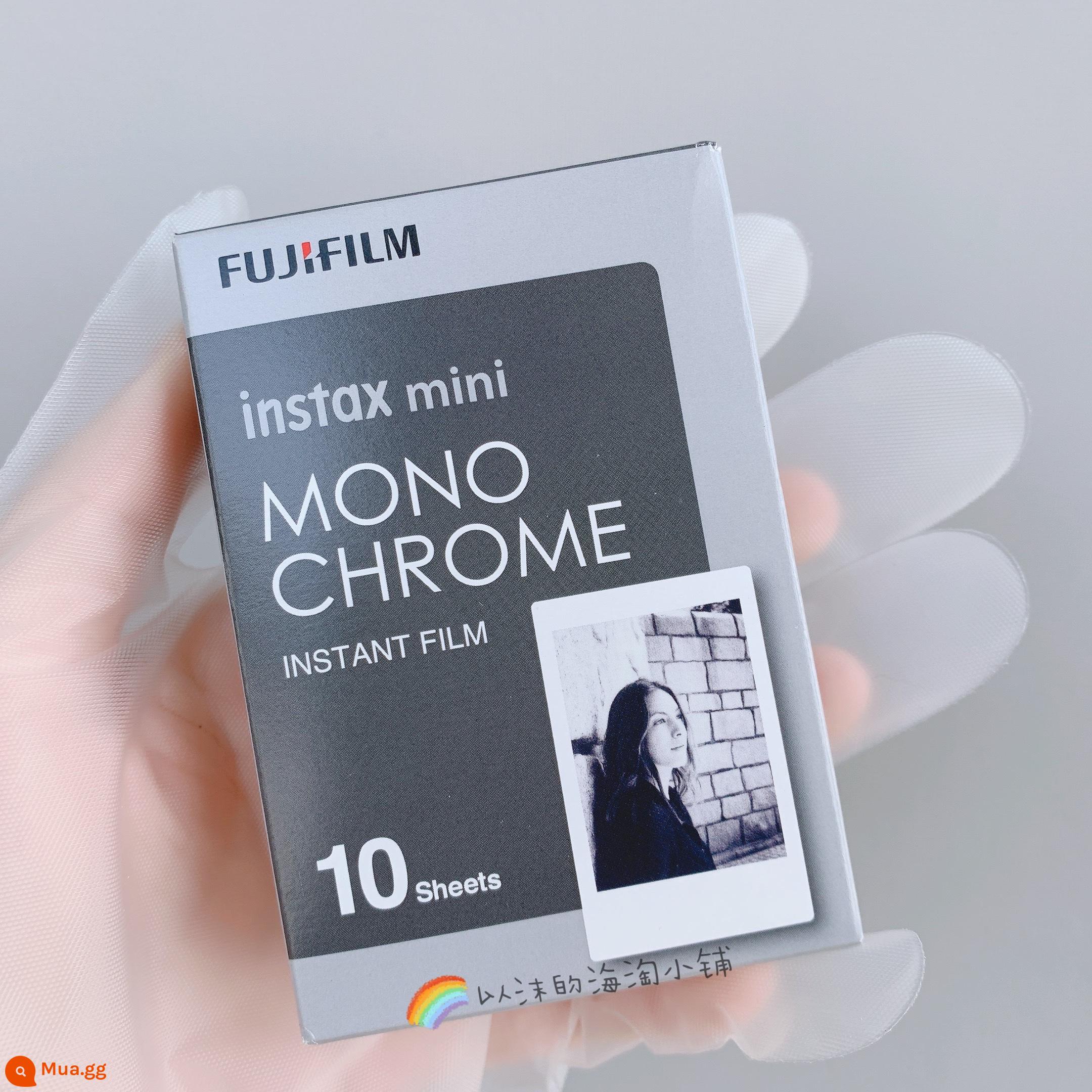 Giấy ảnh Fujifilm Fuji Polaroid mini viền trắng đa năng mini7/9/11/40/25/90/liplay - 10 bức ảnh thời gian đen trắng