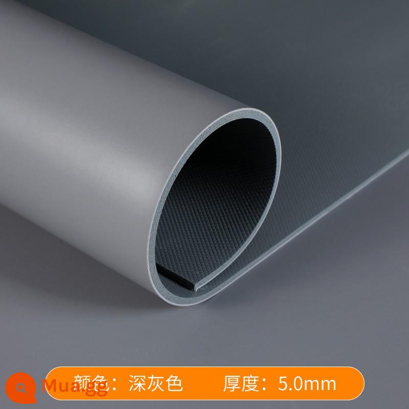 Sàn nhảy dán dày sàn thể thao tập thể hình sàn keo nhà PVC chống trơn trượt chống mài mòn khiêu vũ đặc biệt sàn 5mm - Chiều rộng 2 mét màu xám đậm (đơn giá trên mét vuông)