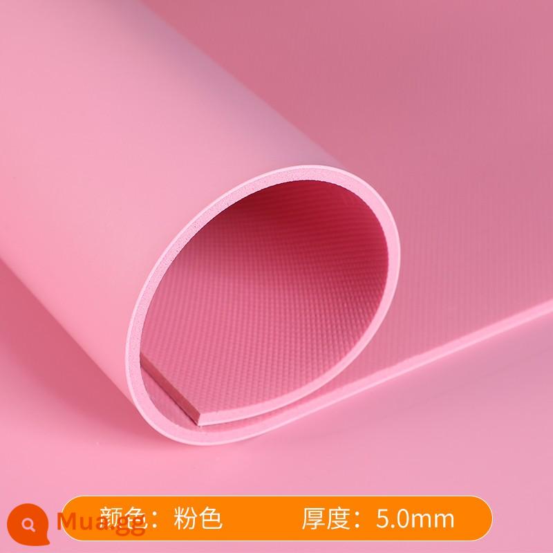 Sàn nhảy dán dày sàn thể thao tập thể hình sàn keo nhà PVC chống trơn trượt chống mài mòn khiêu vũ đặc biệt sàn 5mm - Hồng rộng 2m (đơn giá 1m2)