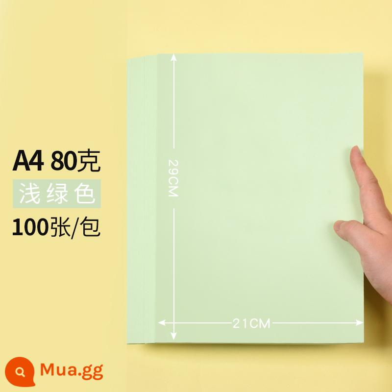 a4 giấy photocopy màu giấy thủ công giấy photocopy origami giấy đặc biệt cắt giấy mẫu giáo trẻ em giấy vuông hạc giấy màu - Giấy photocopy màu A4 xanh nhạt 80g 100 tờ