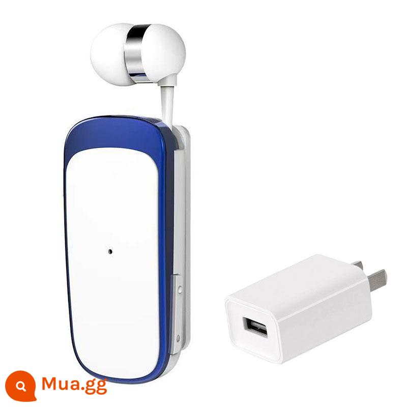 2022 mới trình điều khiển tai nghe bluetooth lavalier giảm tiếng ồn chuyên dụng lái xe không đau không dây thời lượng pin siêu dài - [Mẫu cũ màu trắng và xanh] + Đầu sạc được chứng nhận 3C