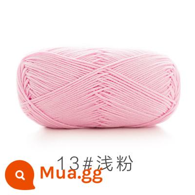 Chị Susu của 5 cổ phiếu bé chải kỹ bông sữa tự làm len dày bóng handmade chất liệu móc túi sợi bông - hồng nhạt 13