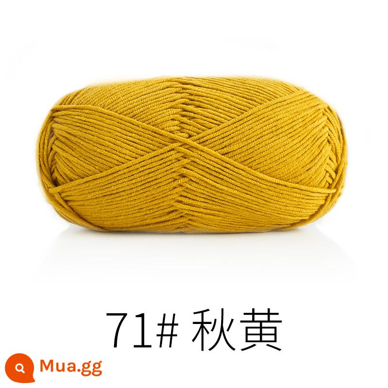 Chị Susu của 5 cổ phiếu bé chải kỹ bông sữa tự làm len dày bóng handmade chất liệu móc túi sợi bông - Mùa thu vàng 71