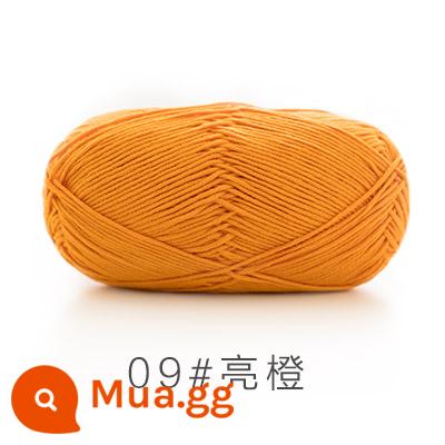 Chị Susu của 5 cổ phiếu bé chải kỹ bông sữa tự làm len dày bóng handmade chất liệu móc túi sợi bông - màu cam sáng 09