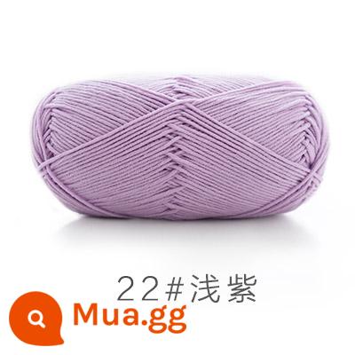 Chị Susu của 5 cổ phiếu bé chải kỹ bông sữa tự làm len dày bóng handmade chất liệu móc túi sợi bông - tím nhạt 22