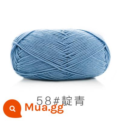 Chị Susu của 5 cổ phiếu bé chải kỹ bông sữa tự làm len dày bóng handmade chất liệu móc túi sợi bông - Chàm 58