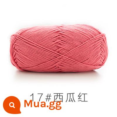 Chị Susu của 5 cổ phiếu bé chải kỹ bông sữa tự làm len dày bóng handmade chất liệu móc túi sợi bông - dưa hấu đỏ 17