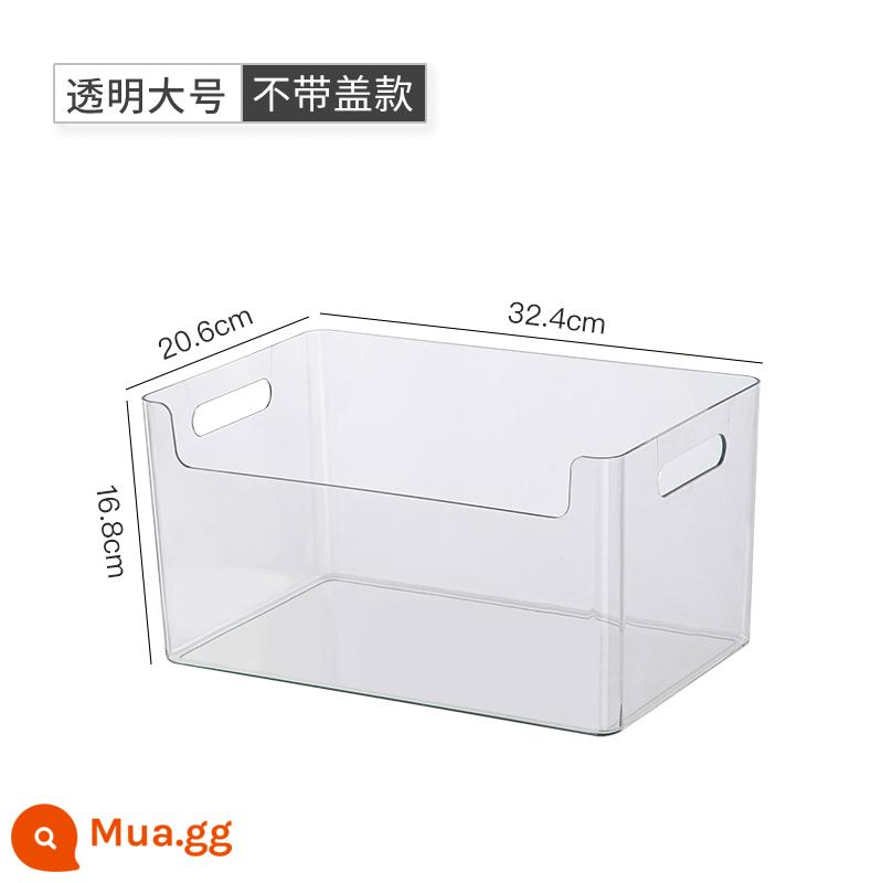 Máy Tính Để Bàn Hộp Bảo Quản Mặt Nạ Mỹ Phẩm Snack Giỏ Hoàn Thiện Hộp Acrylic Hộp Trong Suốt Hộ Gia Đình Linh Tinh Hộp Bảo Quản - Kích thước lớn trong suốt (không có nắp)