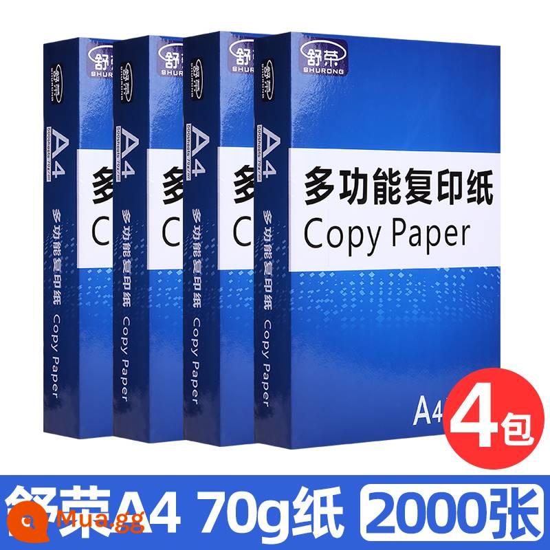 Giấy in Shurong A4 giấy photocopy giấy trắng 70g nguyên hộp 5 gói Giấy A4 500 tờ giấy in a4 văn phòng 80g - [Dùng văn phòng tại nhà hàng ngày] 70g/hộp 4 gói