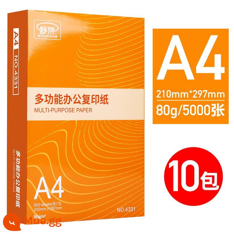 Giấy in Shurong A4 giấy photocopy giấy trắng 70g nguyên hộp 5 gói Giấy A4 500 tờ giấy in a4 văn phòng 80g - [Văn phòng kinh doanh] 80g/2 hộp 10 gói