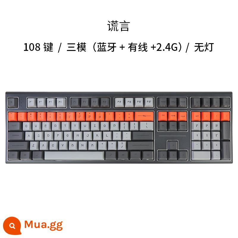 Varmilo Amilo Gương Đánh Thức Nằm Bàn Phím Cơ 3 Chế Độ Bluetooth 2.4G Trò Chơi Văn Phòng 108/87 - [Lie] Ba chế độ (có dây + Bluetooth + bộ chuyển đổi) 108 phím