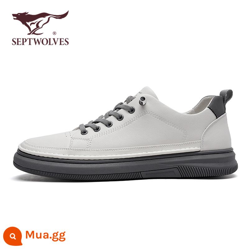 Giày Sneakers Septwolves Giày Trắng Nam Thoáng Khí Mùa Hè 2023 Mới Giày Da Nam Sneaker Nam Chính Hãng Giày Nam - Mẫu thời trang màu trắng (cỡ giày da chuẩn)